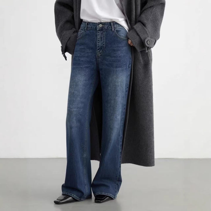 Herren lässige Bootcut Jeans mit modernen Waschungen Drune
