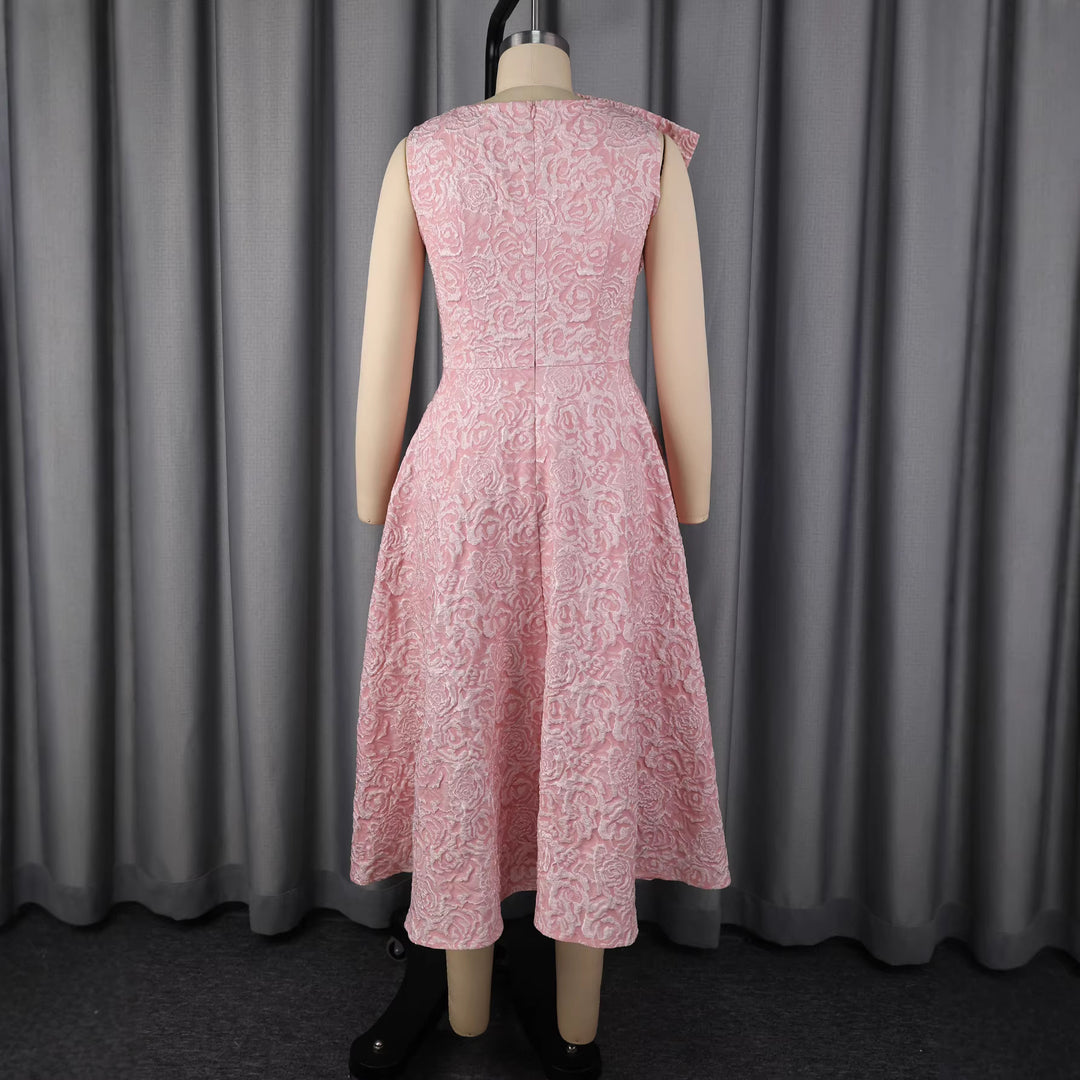 Damen Hochwertiges Abendkleid mit romantischen Blumenapplikationen Drune
