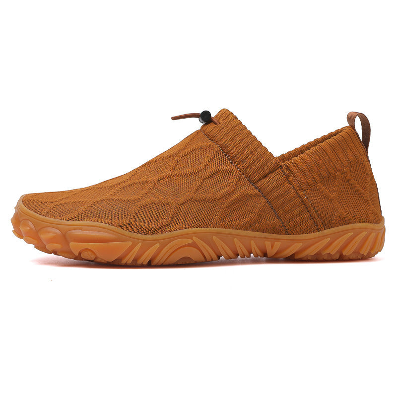 Unisex nan Hybrid-Slipper für Indoor und Outdoor mit elastischem Strickschaft, Zugstopper und profilierter Gummisohle Drune
