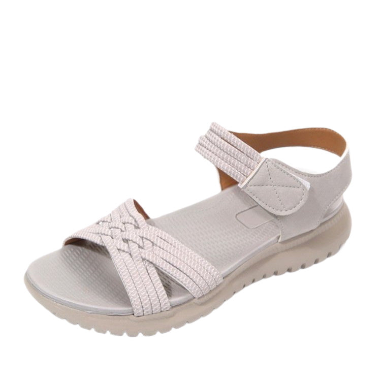 Damen Komfortable Riemchen-Sandalen mit verstellbarem Klettverschluss Drune