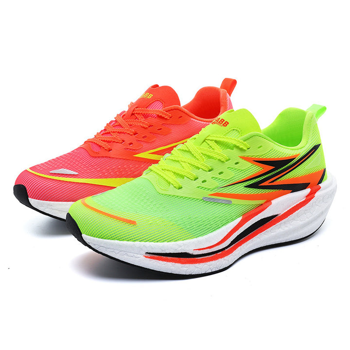 Unisex gepolsterte Straßenlaufschuhe mit rocker-Zwischensohle, energierückführender Dämpfung und atmungsaktivem Mesh-Upper Drune