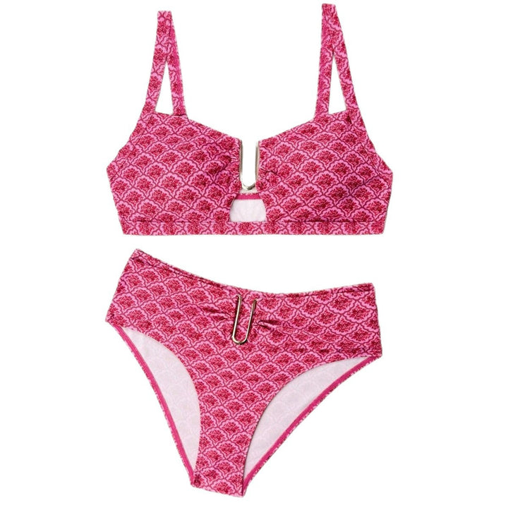 Damen Hochgeschnittener Bikini mit seitlichem Schnallendetail Drune