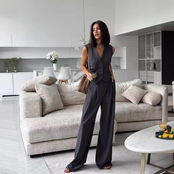 Damen elegante Weste mit komfortablem Schnitt Drune