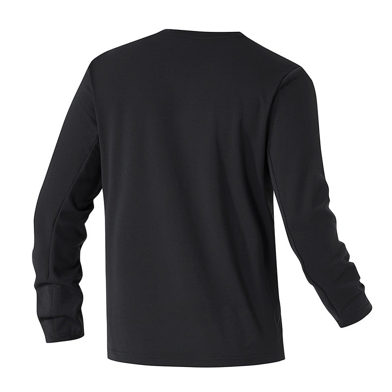 Unisex Oversize Langarm‑Sweatshirt mit Brustreißverschlusstasche und Rundhalsausschnitt Drune