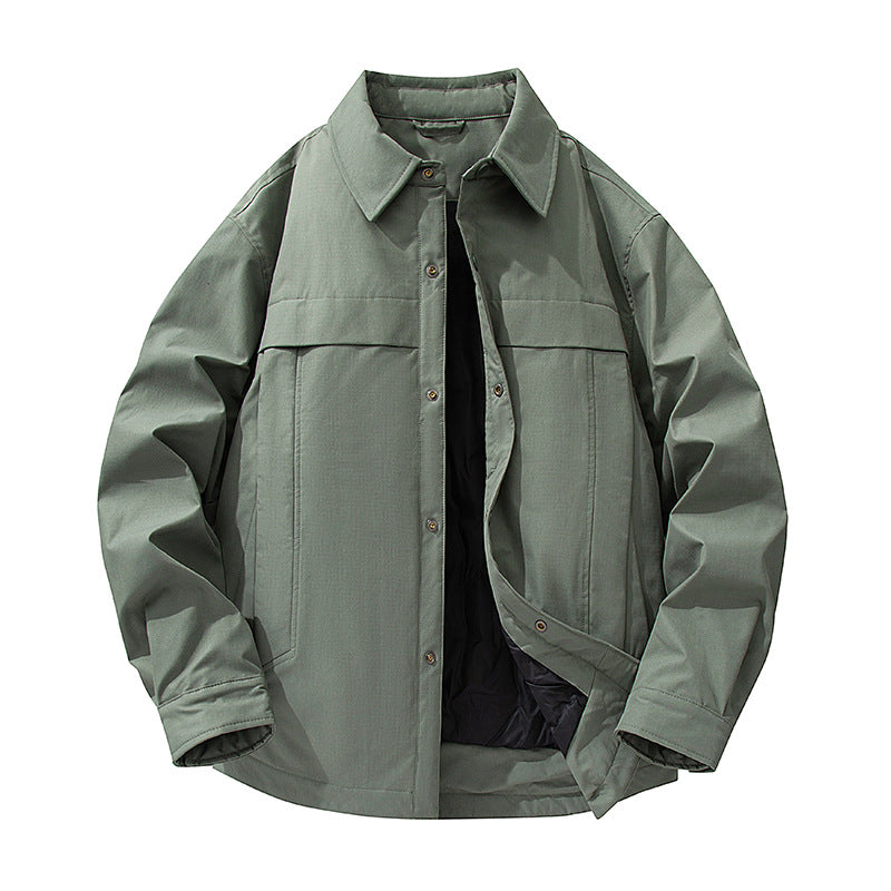 Herren Wasserdichte gesteppte Overshirt-Jacke mit Thermofutter Drune