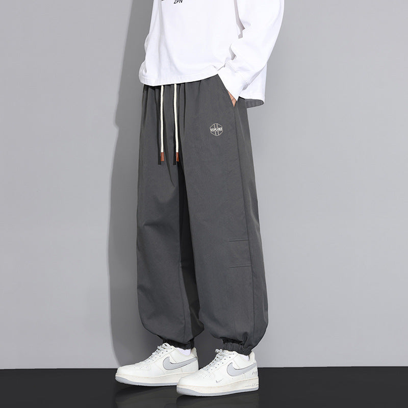 Herren Lässige Freizeithose mit Gummizug und Seitentaschen