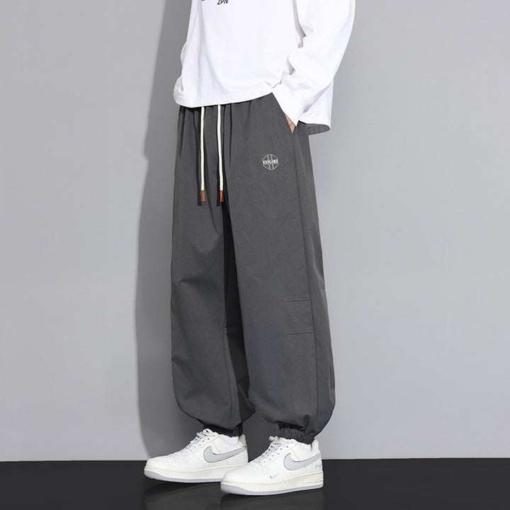 Herren Lässige Freizeithose mit Gummizug und Seitentaschen