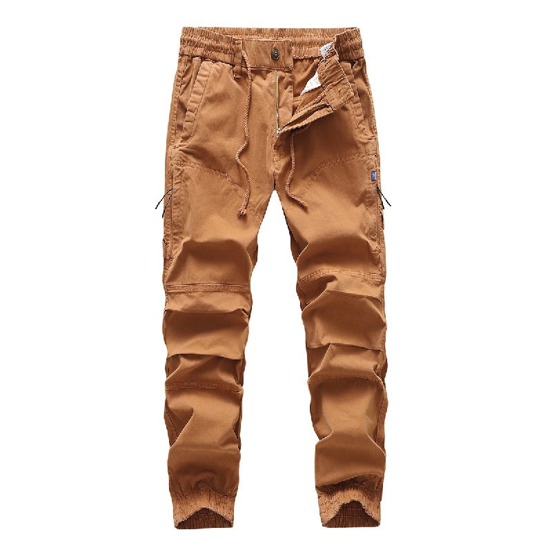 Herren Cargo-Joggerhose mit Tunnelzug, elastischen Bündchen und verstärkten Kniepartien Drune