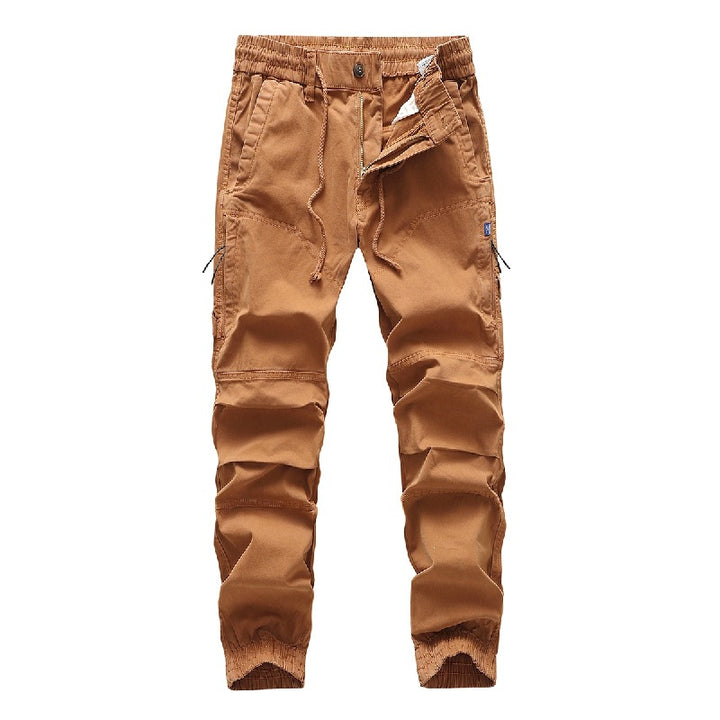 Herren Cargo-Joggerhose mit Tunnelzug, elastischen Bündchen und verstärkten Kniepartien Drune