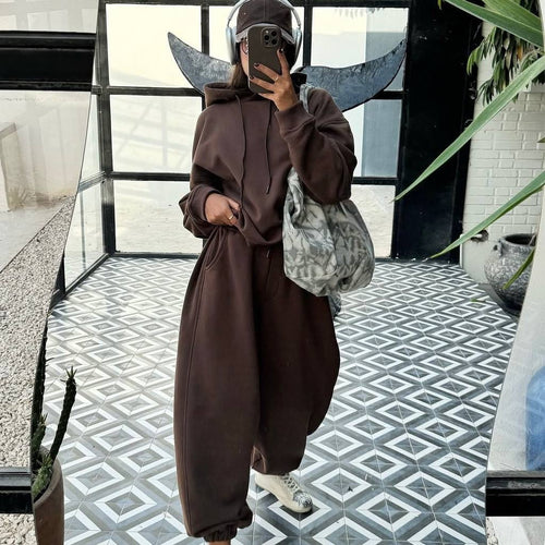 Damen entspannter Oversized Jogginganzug Drune
