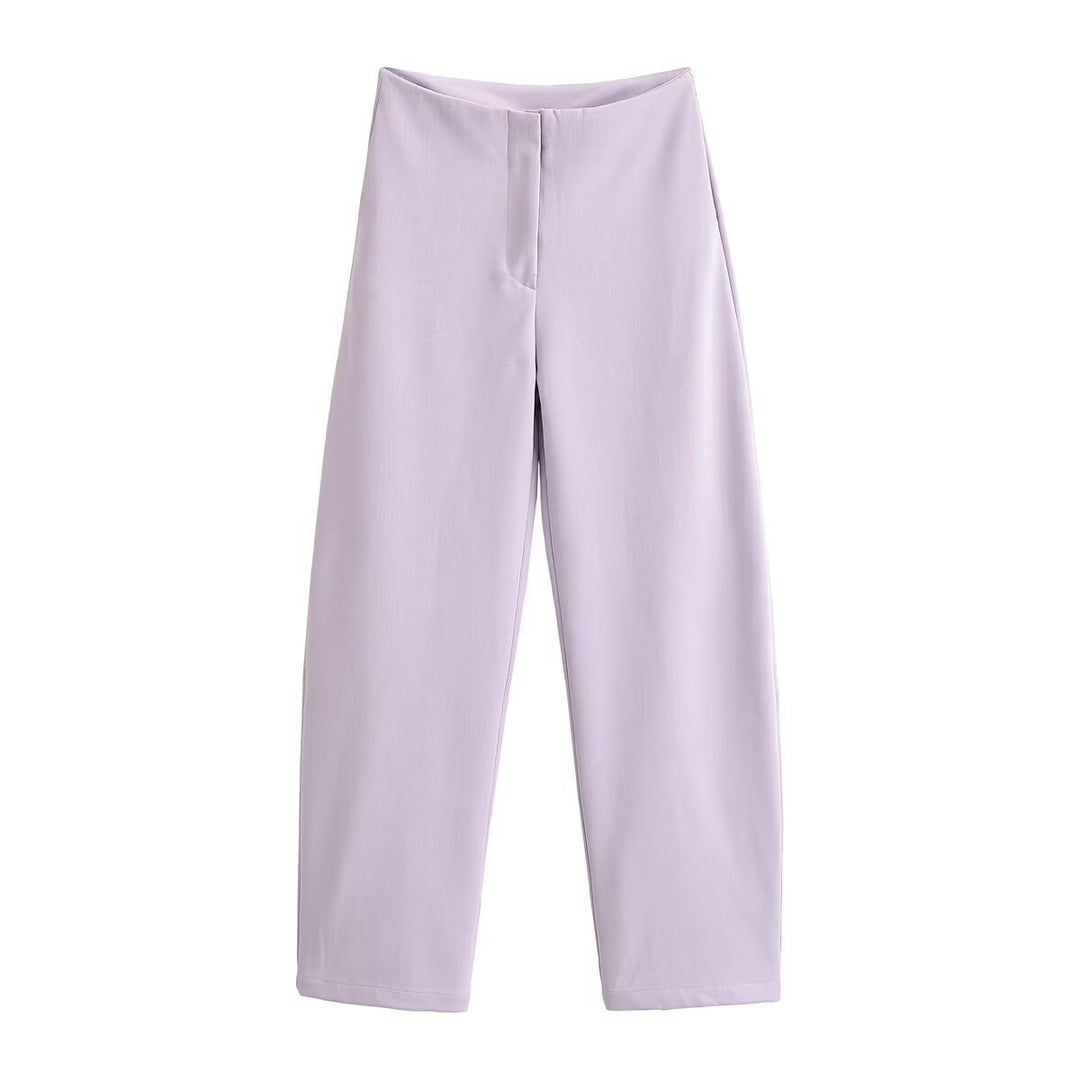 Damen Zweiteiliges Neopren‑Optik Freizeitset mit Cropped‑Blouson und High‑Waist‑Hose Drune