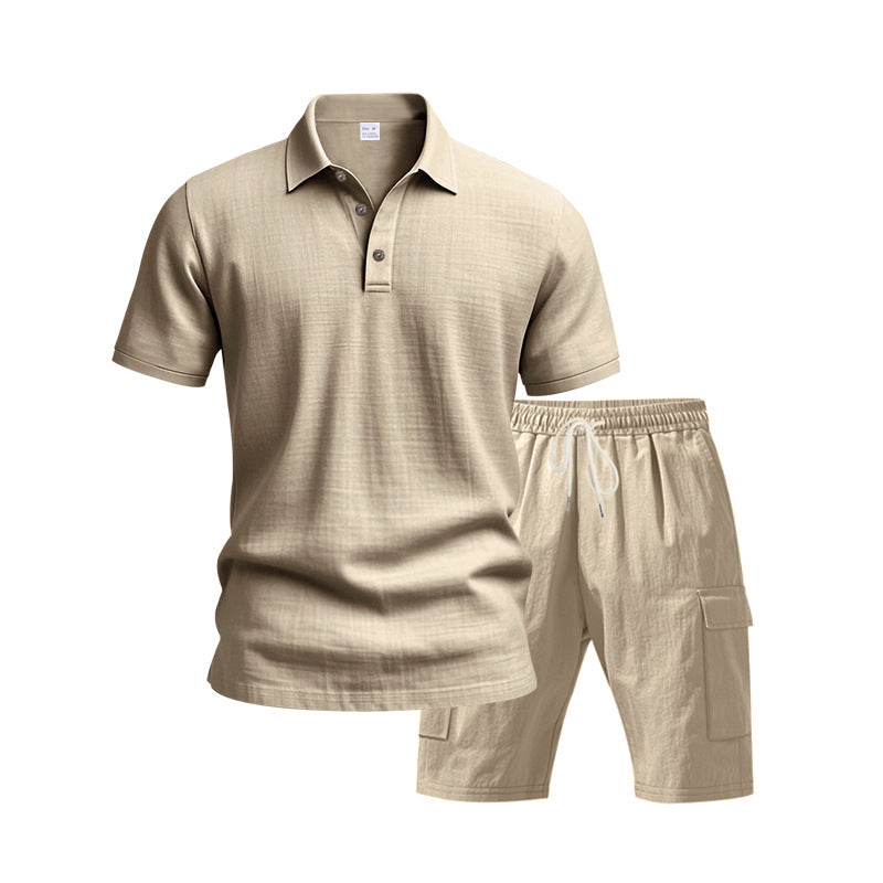 Herren Freizeit-Set mit atmungsaktivem Polo-Shirt und komfortablen Shorts Drune