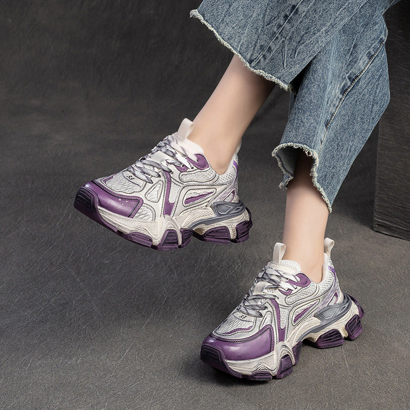 Damen Sportliche Chunky Sneakers mit atmungsaktiver Oberflächenstruktur und innovativer Sohlentechnologie Drune