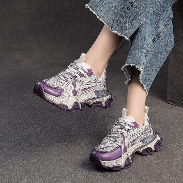Damen Sportliche Chunky Sneakers mit atmungsaktiver Oberflächenstruktur und innovativer Sohlentechnologie Drune