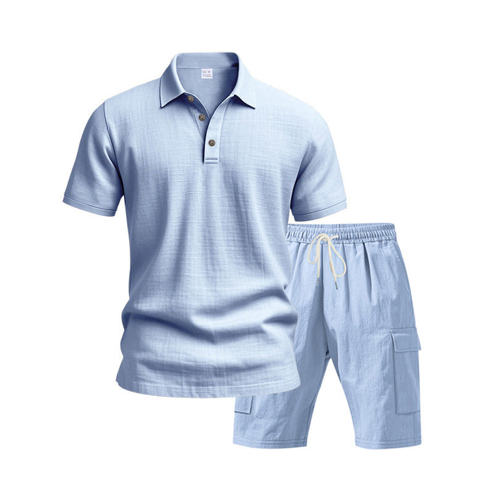 Herren Freizeit-Set mit atmungsaktivem Polo-Shirt und komfortablen Shorts Drune