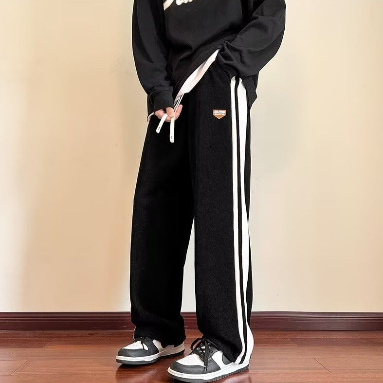 Herren Bequeme Chino-Hose mit Kontraststreifen Drune