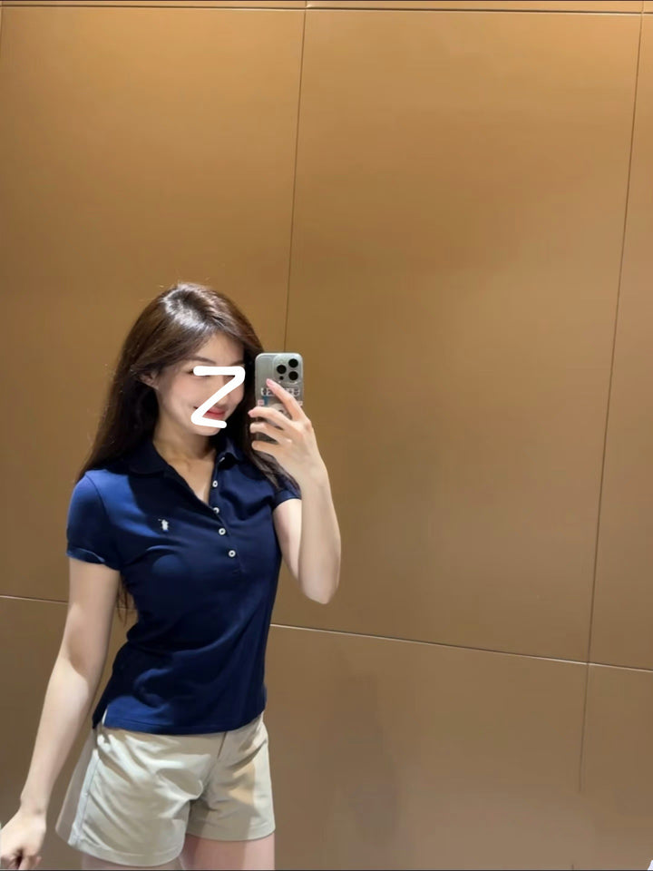 Damen Polo-Shirt mit Knopfleiste Drune