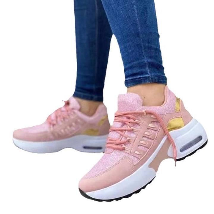 Damen City-Sneaker mit atmungsaktivem Mesh, Velours-Details und sichtbarer Luftkammer Drune