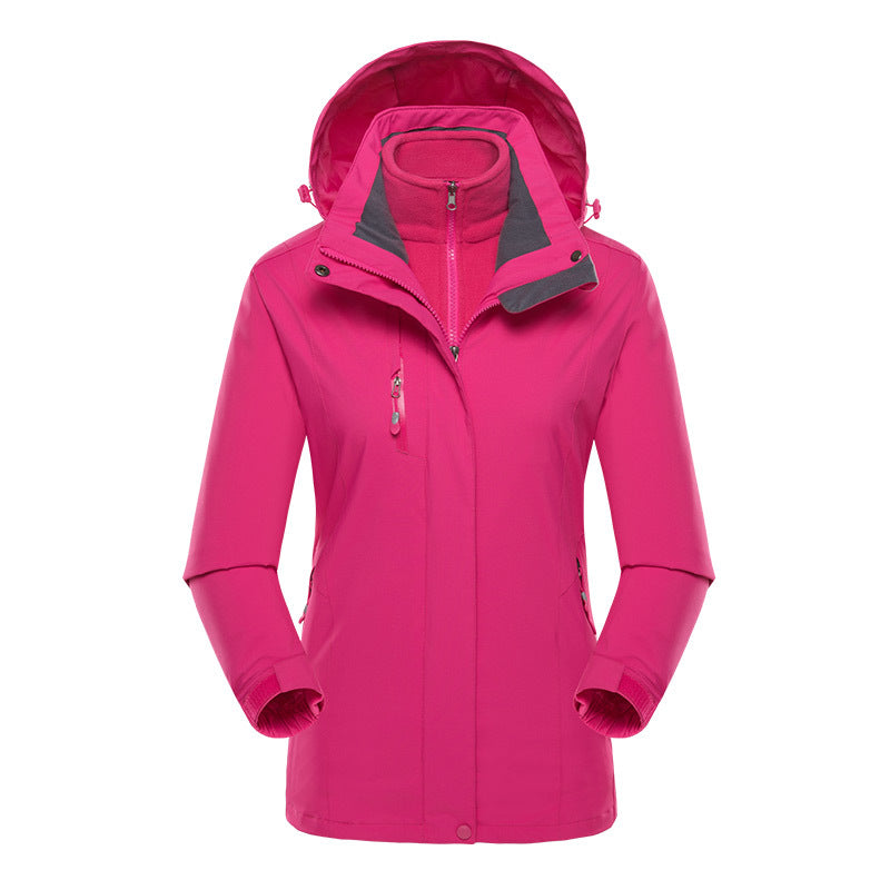 Herren Softshell-Parka mit herausnehmbarer Fleece-Innenjacke und verstellbarer Kapuze Drune