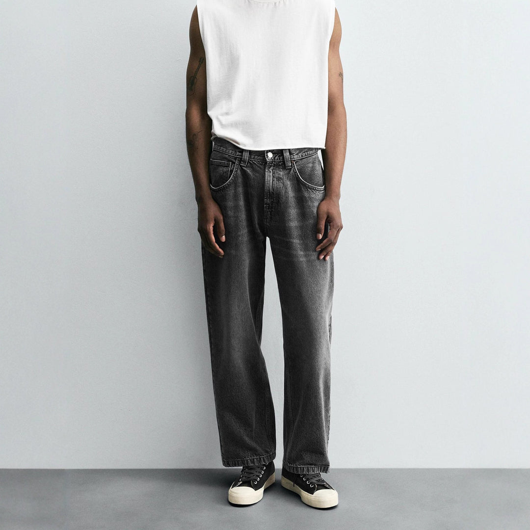 Damen High‑Waist Cropped Wide‑Leg Jeans aus weichem Stretch-Denim Drune