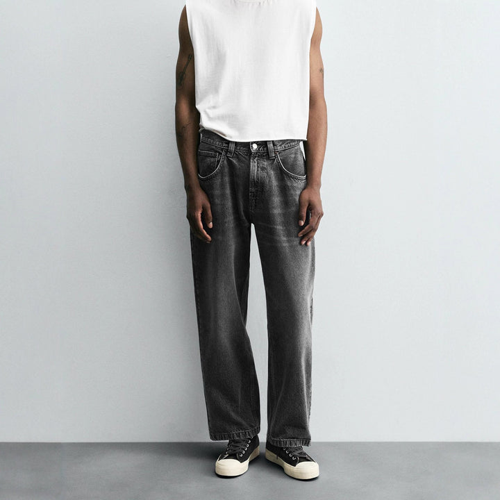 Damen High‑Waist Cropped Wide‑Leg Jeans aus weichem Stretch-Denim Drune