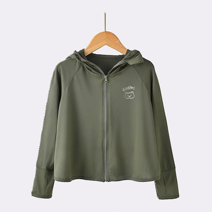Mädchen leichte Sonnenjacke mit Kapuze Drune