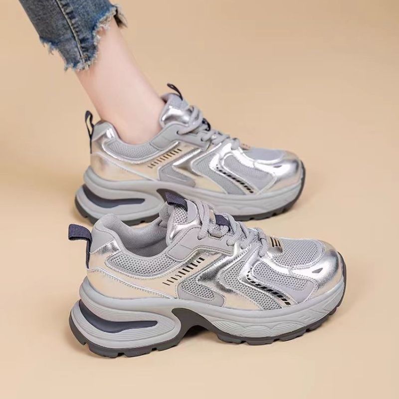 Damen Sportliche Sneakers mit reflektierenden Elementen und dämpfender Sohle Drune