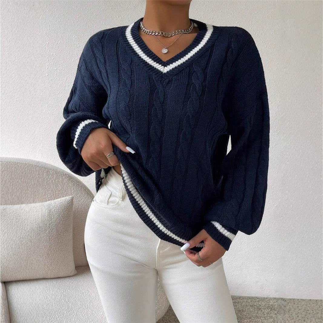 Damen Grobstrick Pullover Drune