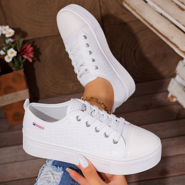 Damen Sneakers mit strukturiertem Obermaterial und bequemem Plateau Drune