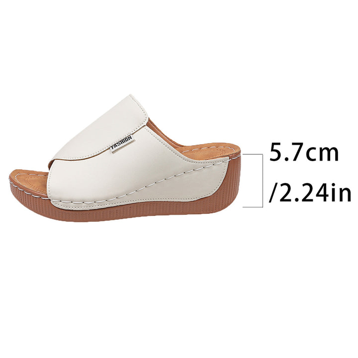 Damen  Slip-On Keil-Mules mit ergonomischem Memory-Fußbett und leicht profilierter Laufsohle Drune