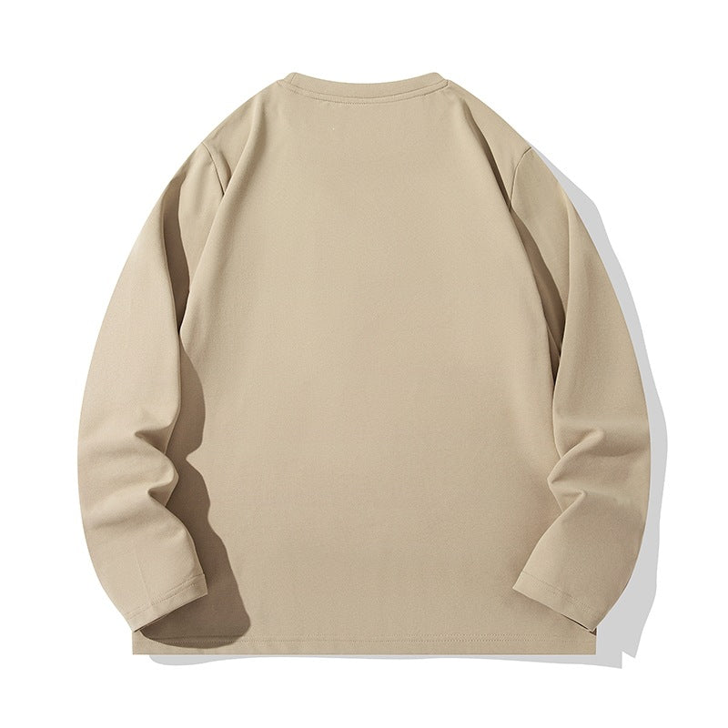 Unisex Oversize Langarm‑Sweatshirt mit Brustreißverschlusstasche und Rundhalsausschnitt Drune