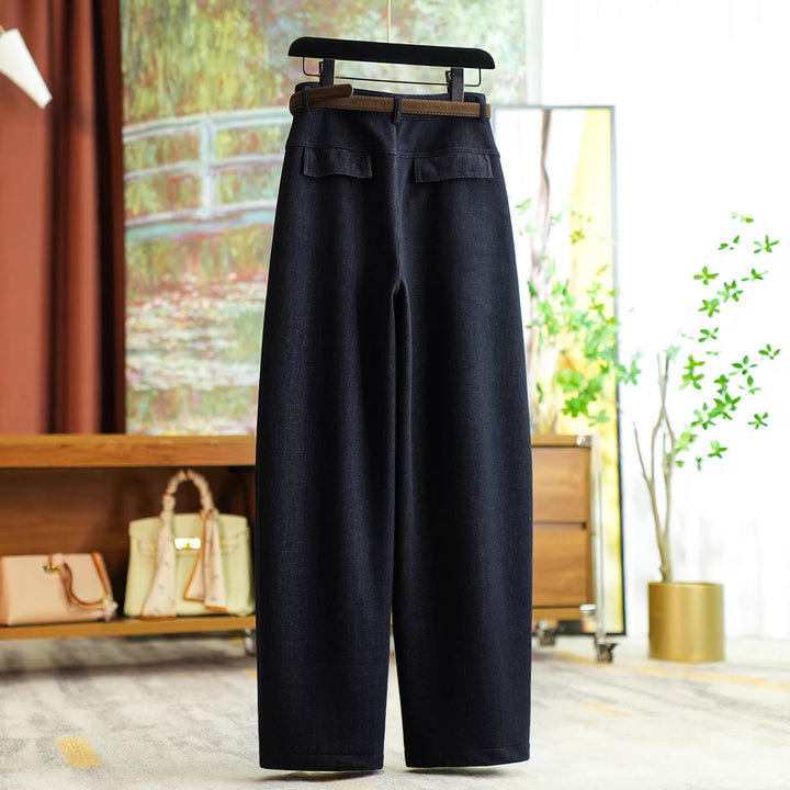 Damen Bequeme und modische Hose mit Gürtel Drune