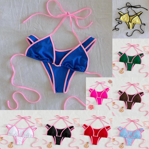 Damen Triangel-Bikini mit aufregendem Streifen-Design Drune