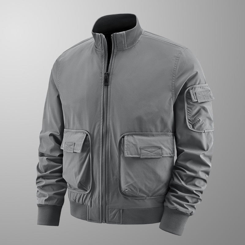 Herren leichte Übergangsjacke mit vielen Taschen Drune