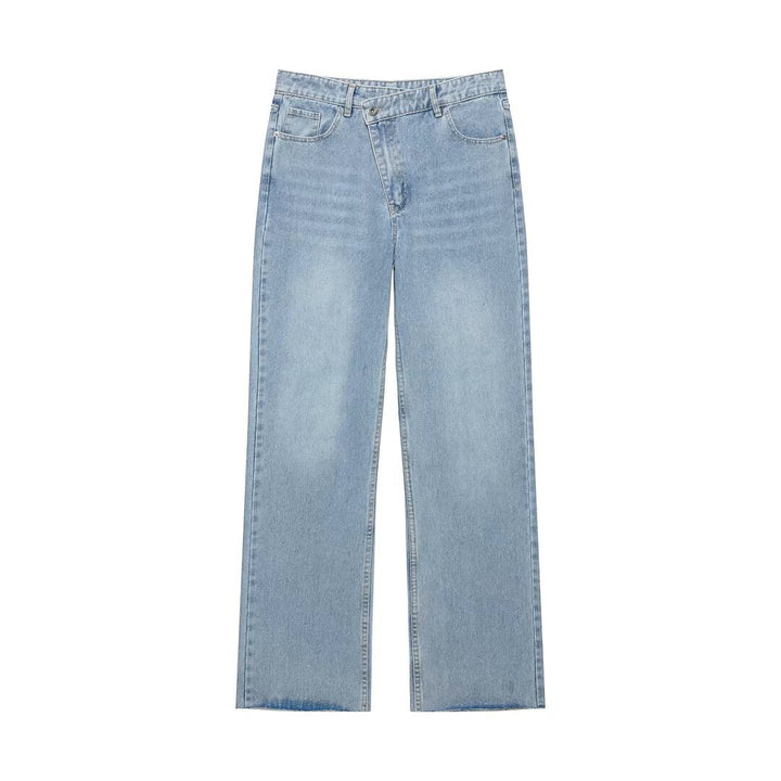 Damen Hochtaillierte weite Jeans mit geradem Bein und Fünf‑Taschen‑Schnitt Drune