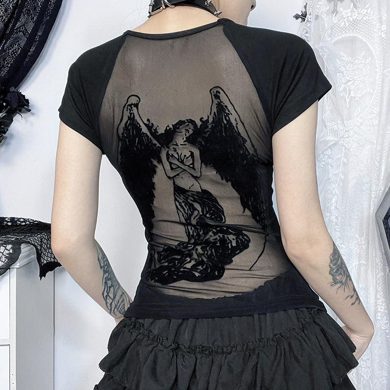 Damen figurbetonte Bluse mit Rüschendetails und Schnürung Drune