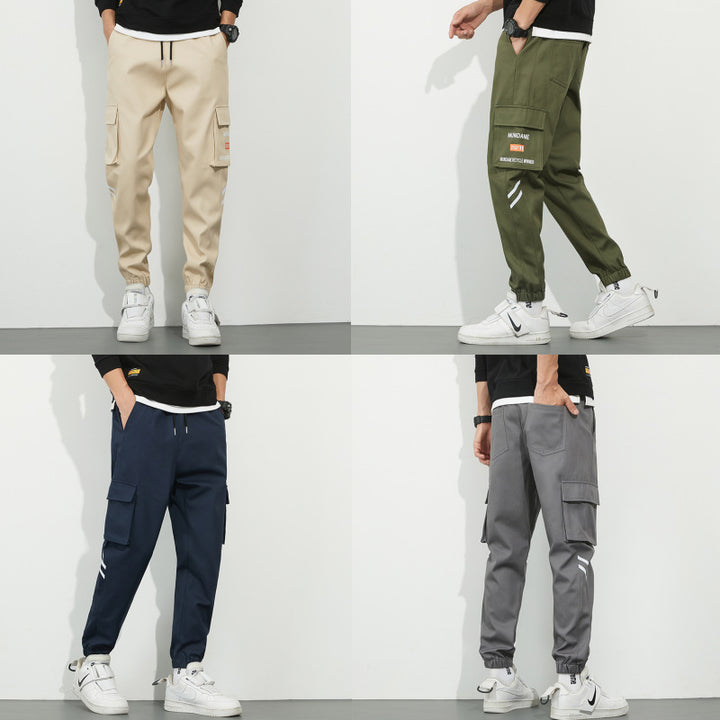 Herren Urbanes Camouflage-Jogger mit Utility-Taschen und elastischem Knöchelsaum Drune