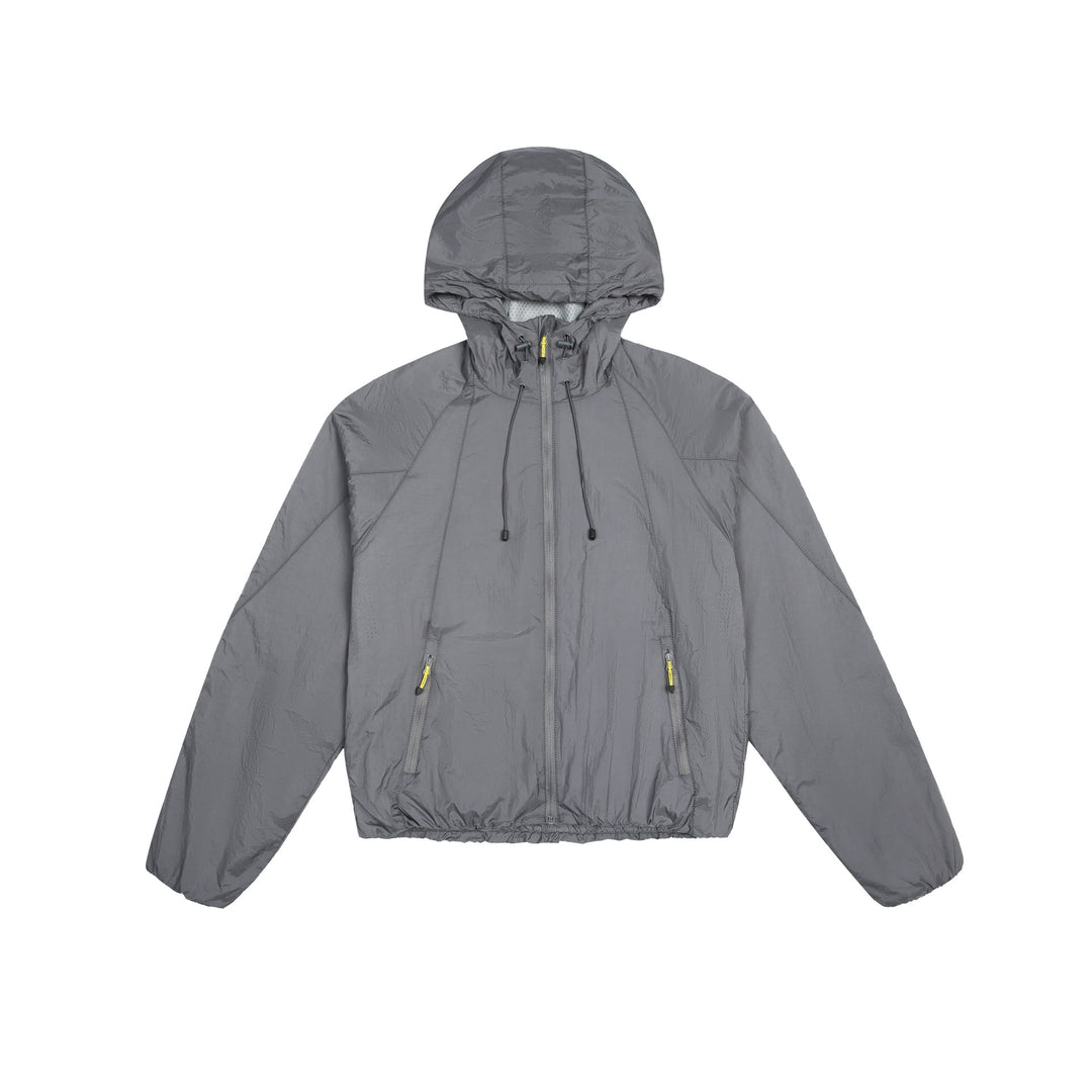 Unisex Leichter Windbreaker mit verstellbarer Kapuze, packbarer Nylonjacke Drune