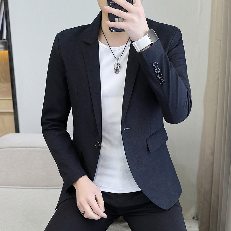 Herren modischer Blazer mit schmalem Schnitt und feinem Material Drune