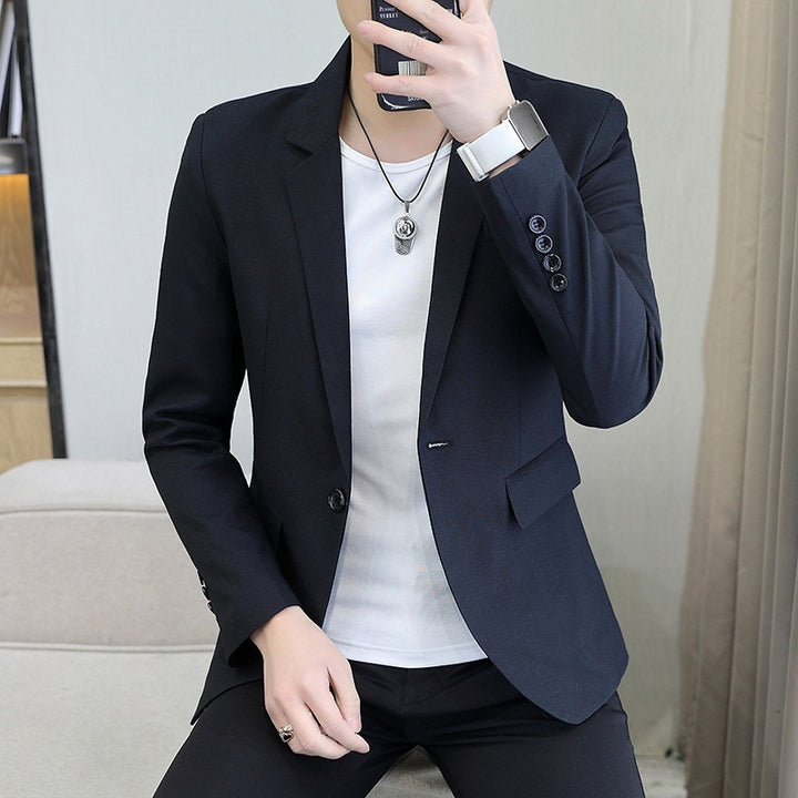 Herren modischer Blazer mit schmalem Schnitt und feinem Material Drune