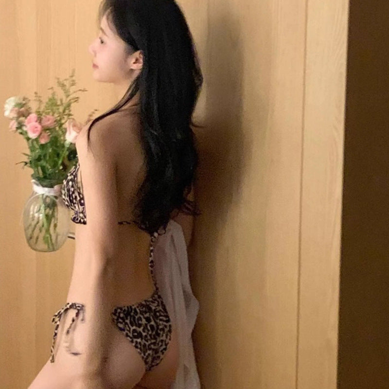 Damen Triangel-Bikini mit modischem Rüschendesign und verstellbaren Trägern Drune