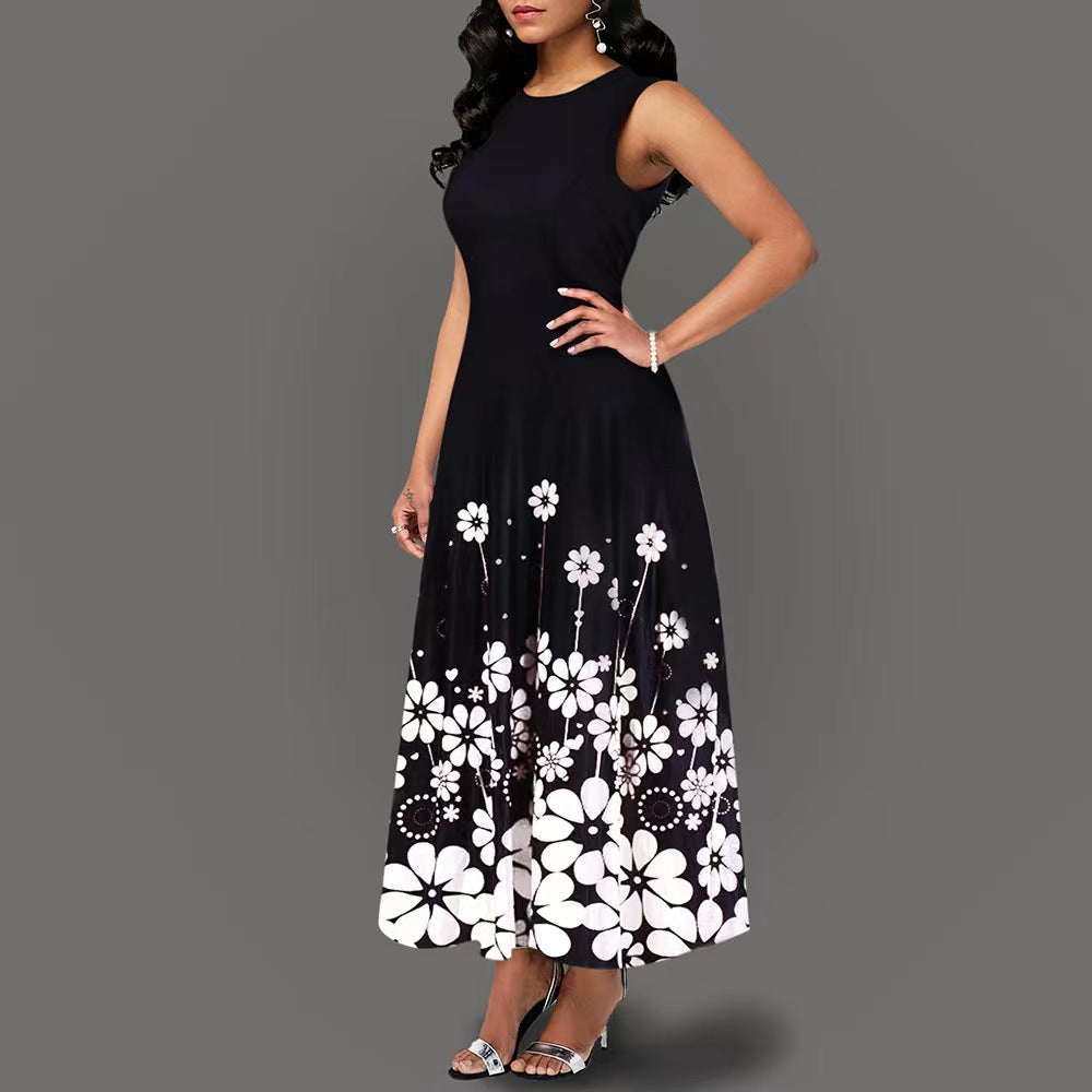 Damen Maxikleid mit Floralem Print und Praktischen Taschen Drune