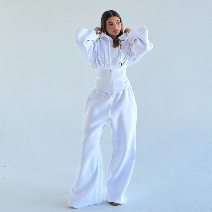 Damen lässiger Oversized Hoodie mit figurschmeichelndem Schnitt und weitem Bund Drune