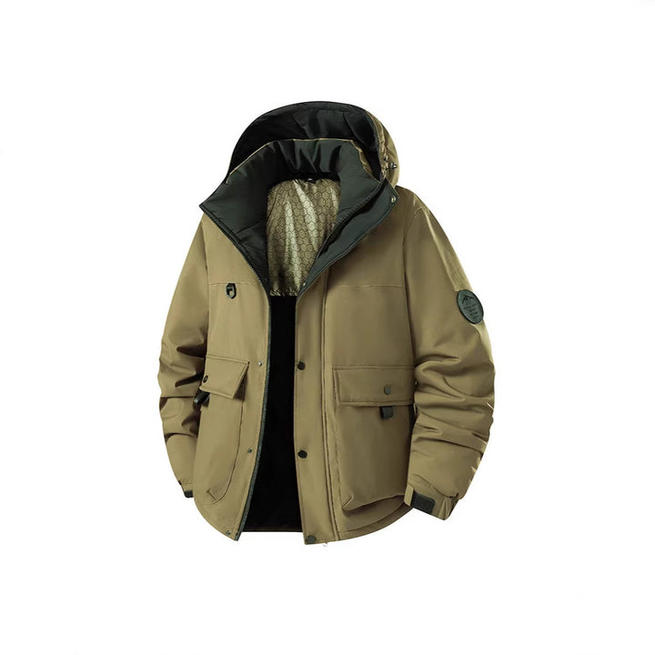 Herren Isolierter Urban-Parka mit Stehkragen und verdeckter Kapuze Drune