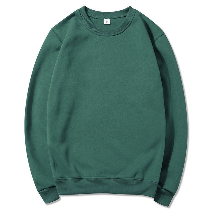 Unisex zeitloser Rundhals-Sweater ohne Kapuze mit angerauter Innenseite und verstärktem Nacken Drune