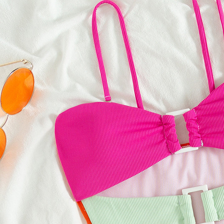 Damen Cut-Out Bikini mit modischem Farbwechsel Drune