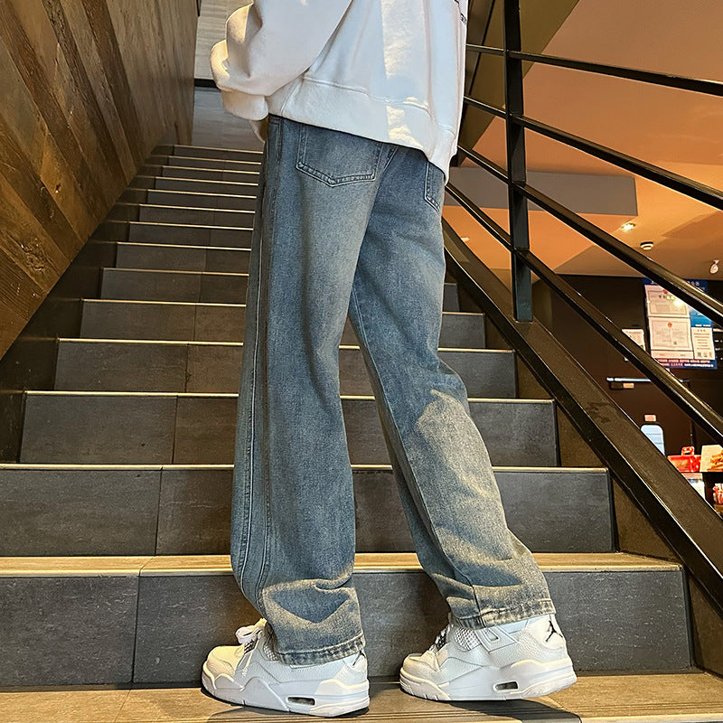 Herren Lässige und weite Denim-Hose Drune