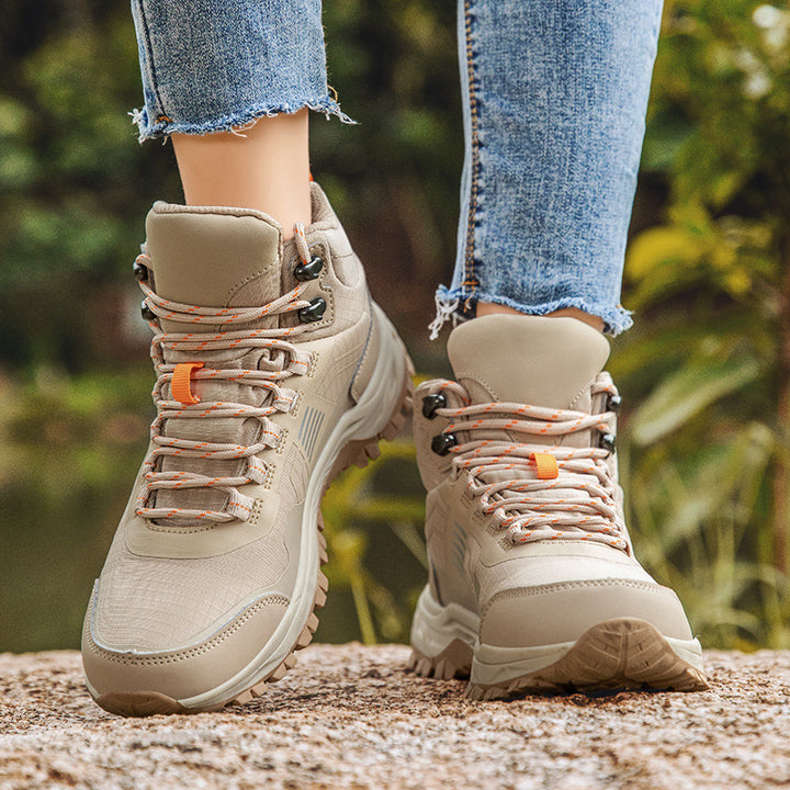 Damen knöchelhohe Trekking‑Stiefel mit rutschfester Multiterrain‑Profilsohle und atmungsaktivem Ripstop‑Obermaterial Drune
