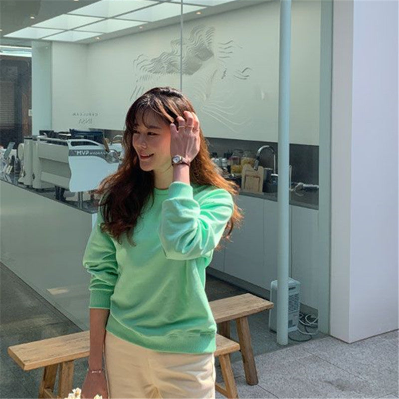 Damen lässiger Pullover mit hohen Ärmeln Drune