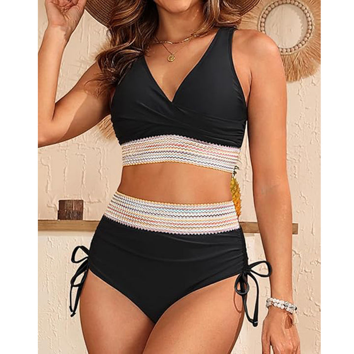 Damen Bikini-Set mit verstellbarem Bund und elegantem Oberteil Drune